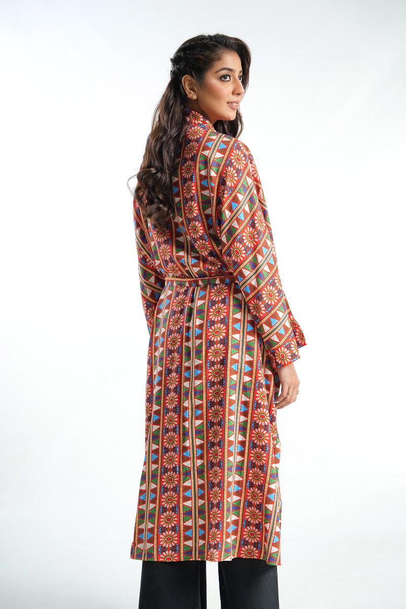 1 Piece Printed Linen Shrug (TR0890)