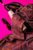 Antique Paisley Ll in Multi coloured Pak Raw Silk fabric 4