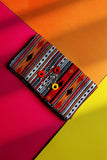 Dotted Ikkat in Multi coloured Slub Khaddar fabric 2