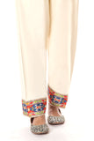 Ikkat Shalwar in Off White coloured Printed Lawn fabric