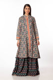 Patola Jaal in Multi coloured Printed Lawn fabric