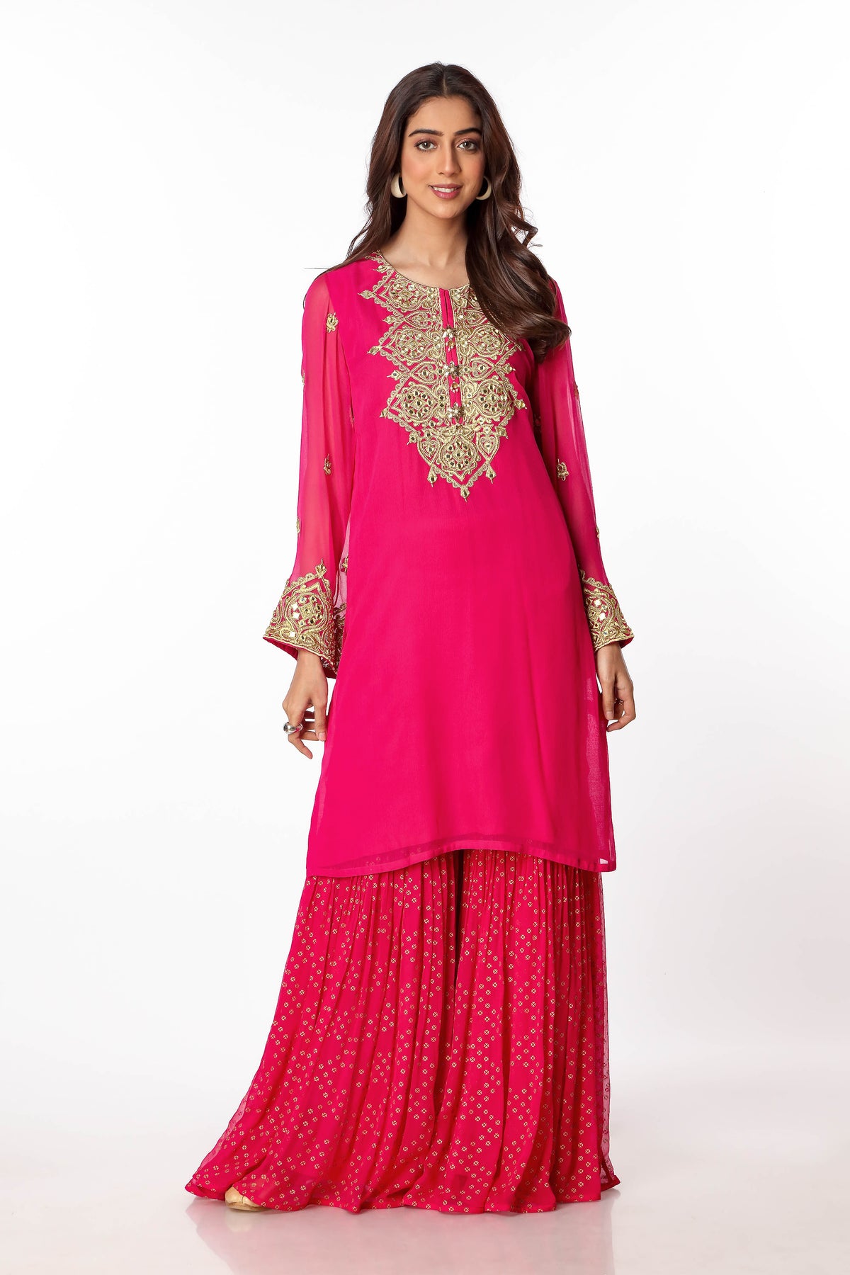 Discover Timeless Style: Sheesha Leaf Shirt in Pink Printed Lawn ...