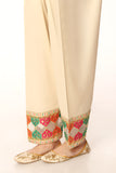 Organza Shalwar in Off White coloured Printed Lawn fabric 2