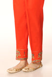 Boota Border in Orange coloured Printed Lawn fabric 2