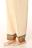 Mughal Bottom in Off White coloured Printed Lawn fabric 2