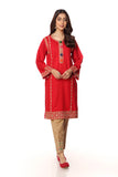 Ethnic Gold Ll in Red coloured Printed Lawn fabric