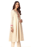 Pink Patti Frock in Off White coloured Printed Lawn fabric 2
