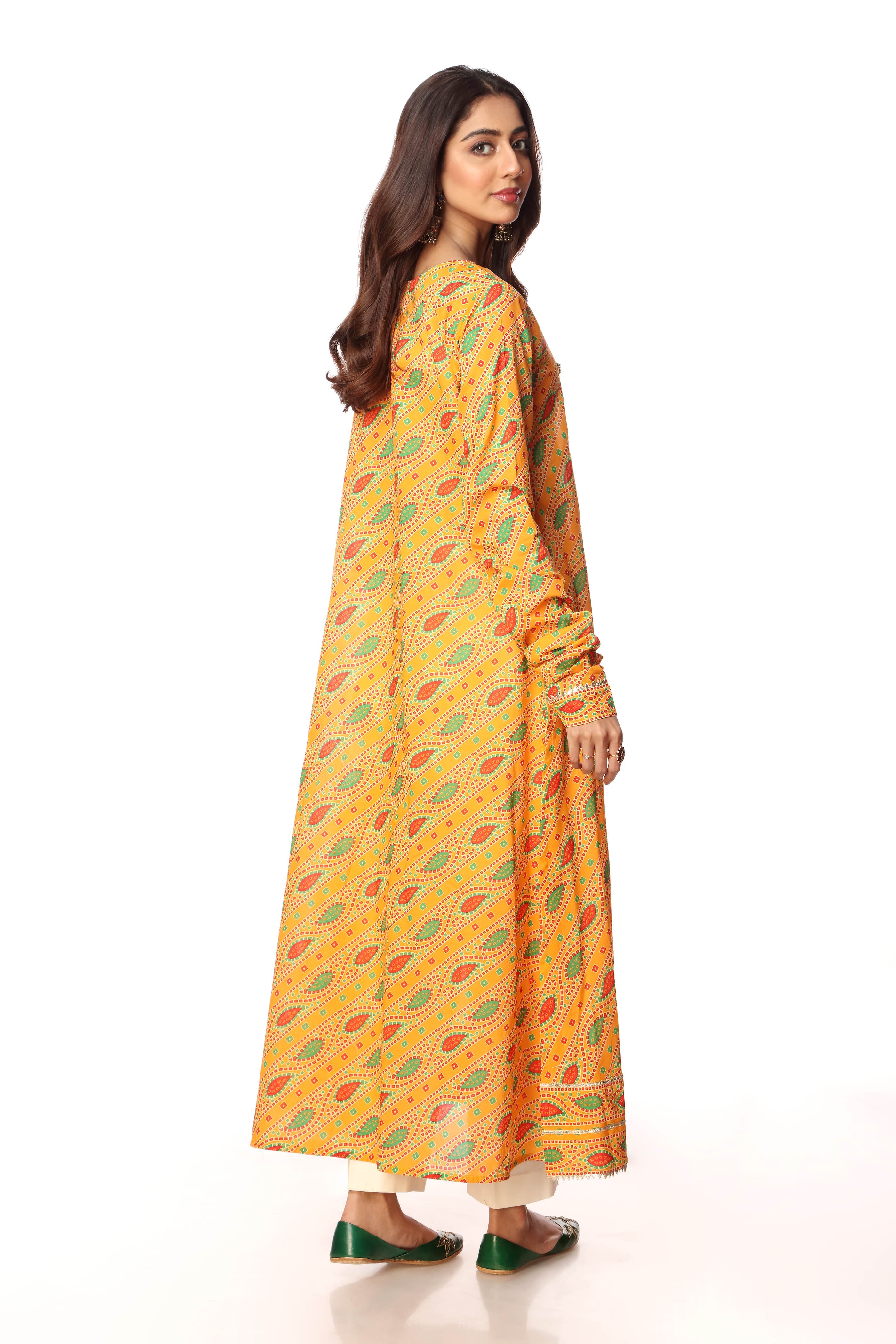 Coloured Tukri 1 in Multi coloured Printed Lawn fabric 3
