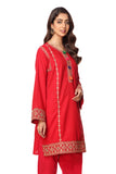 Ethnic Gold Sl in Red coloured Printed Lawn fabric 2