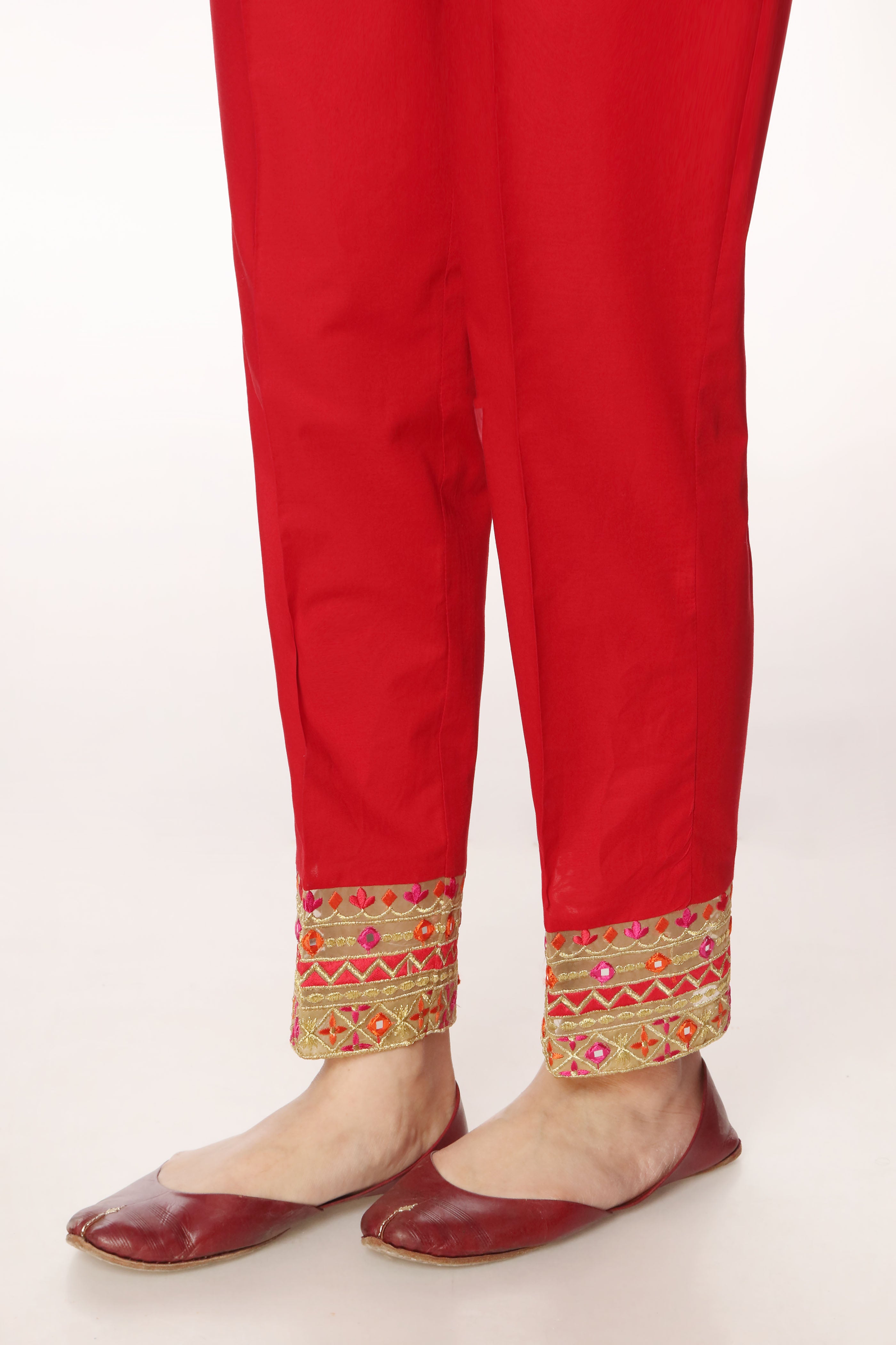 Organza Bail in Red coloured Printed Lawn fabric 2