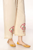Pink Motif 1 in Off White coloured Printed Lawn fabric 3