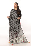 Black And White in Black coloured Printed Lawn fabric