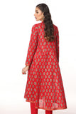 Peacock Frock in Red coloured Printed Lawn fabric 3