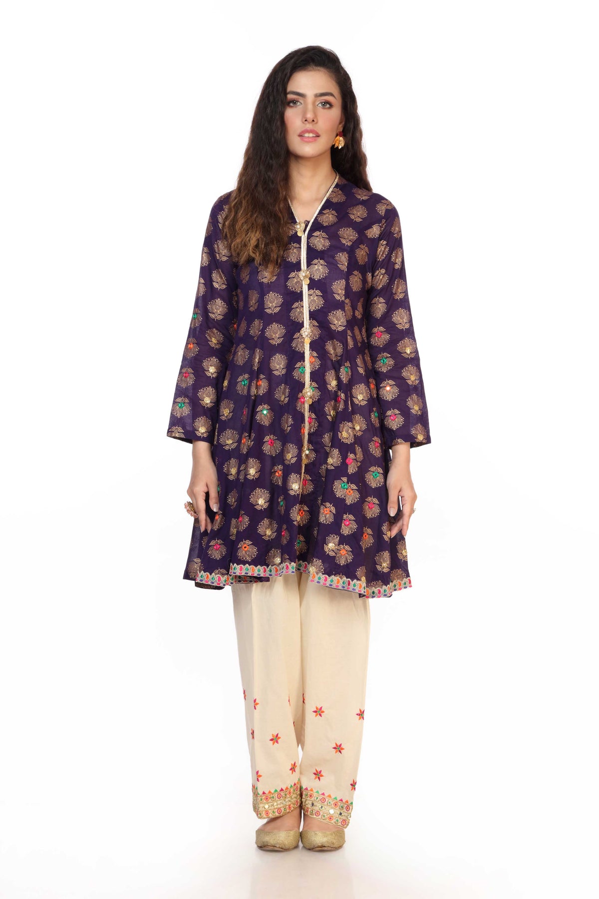 Sheesha Chatta Lt in Purple coloured Printed Lawn fabric