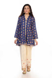 Sheesha Chatta St in Blue coloured Printed Lawn fabric