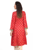 Blue Paisley 3 in Red coloured Printed Lawn fabric 3