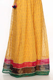 Multi Hues 1 in Yellow coloured Printed Lawn fabric 3