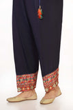 Square Shalwar in Navy Blue coloured Printed Lawn fabric 2