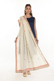 Pathani Chadder in Off White coloured Printed Lawn fabric